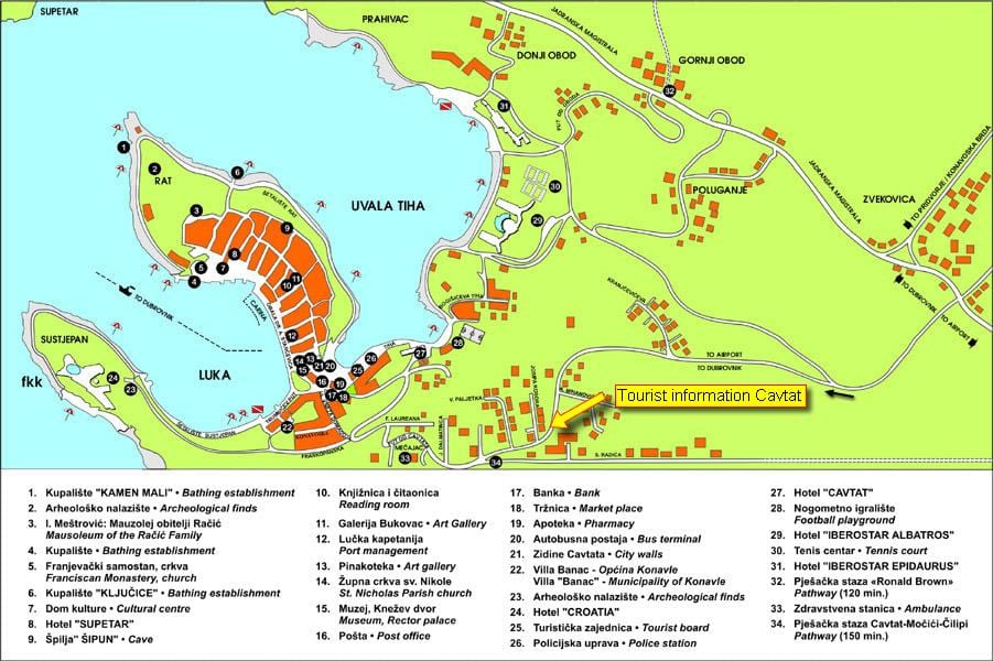 kartes cavtat horvātija