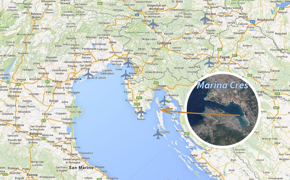 cres kartes horvātija