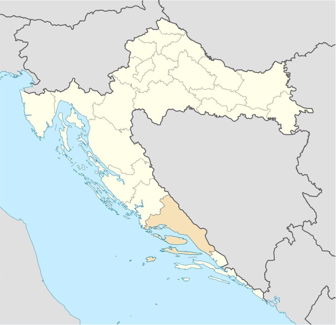 karte horvātijas dalmācija