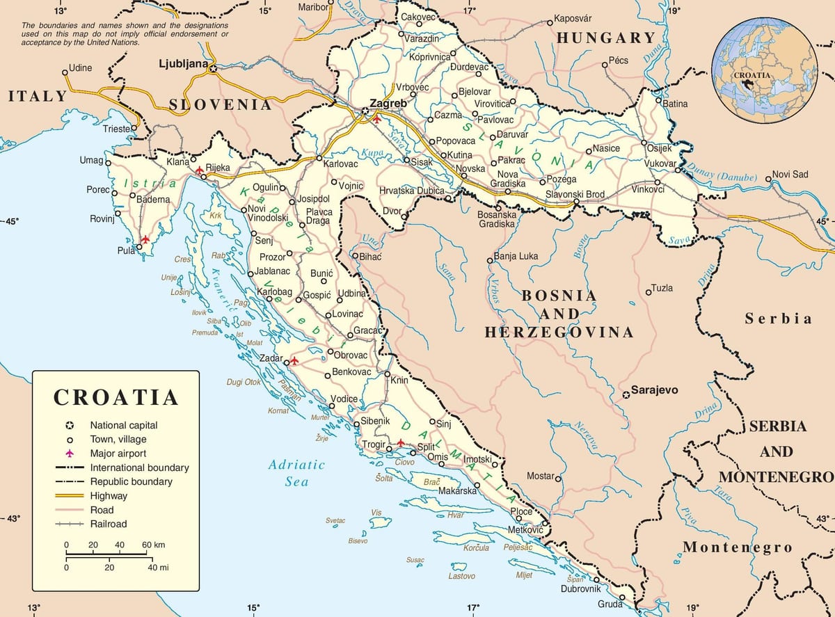 braukšanas karte horvātija