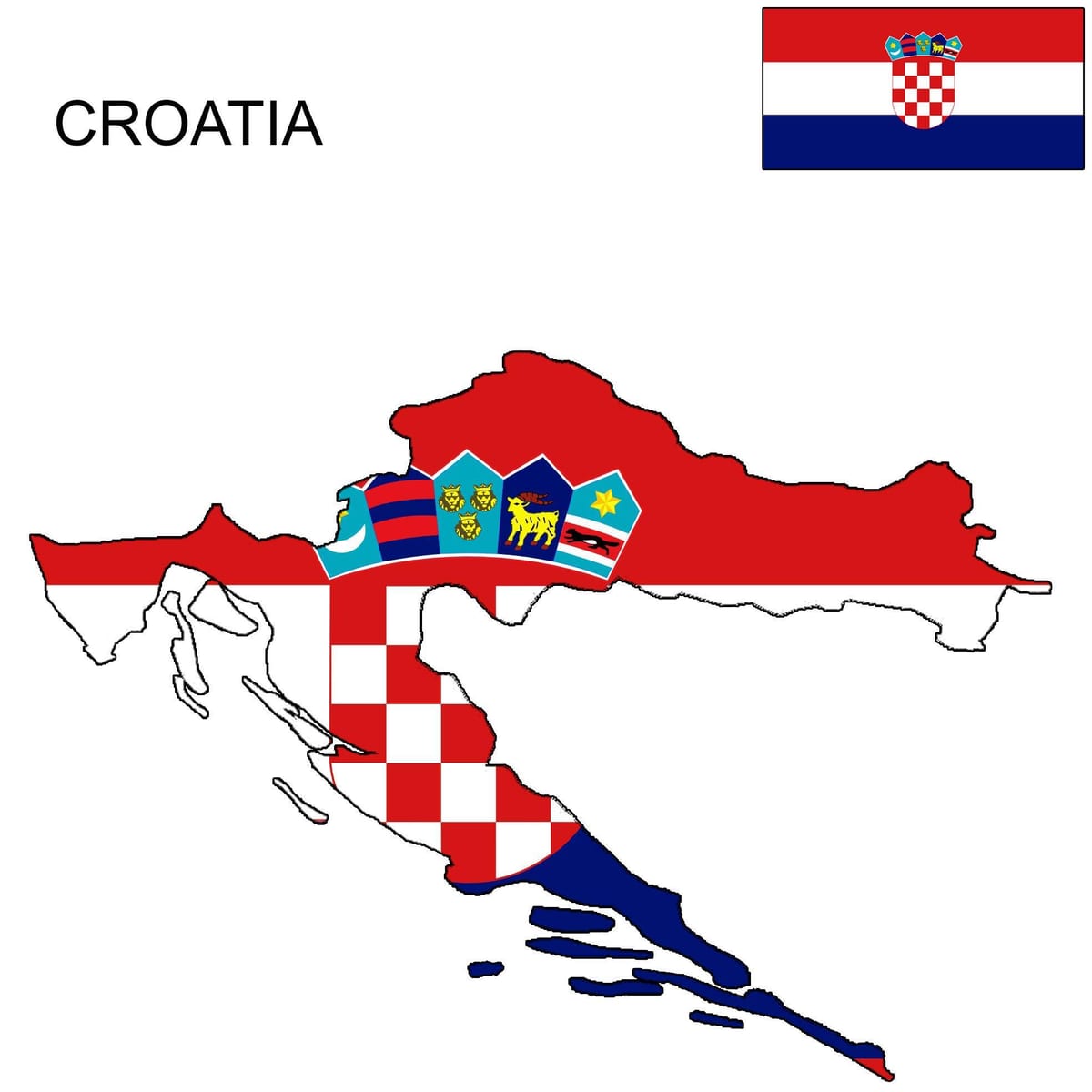 horvātija kartes karoga