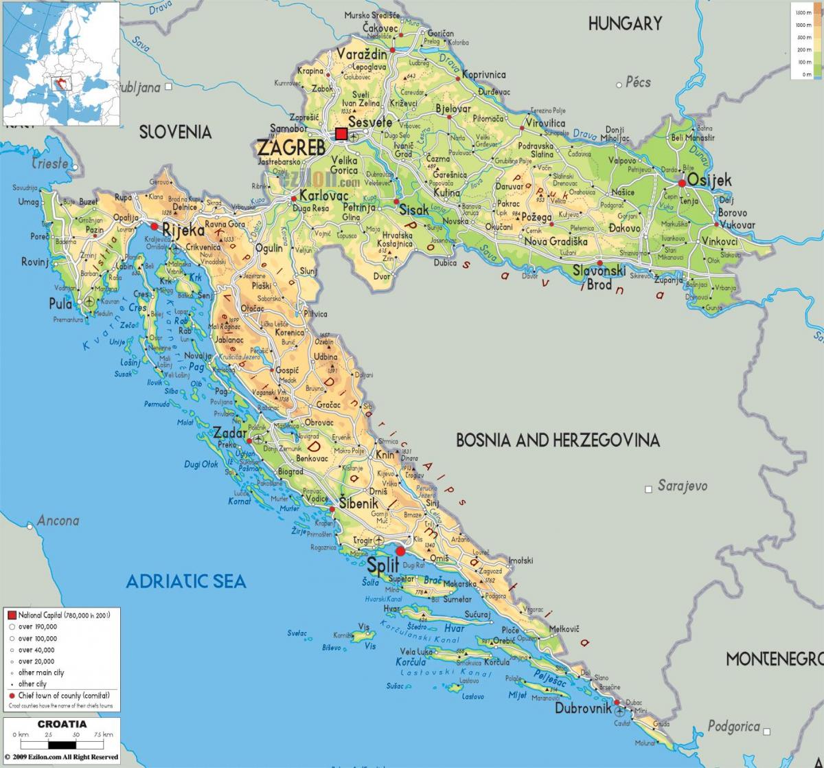 horvātija kartē