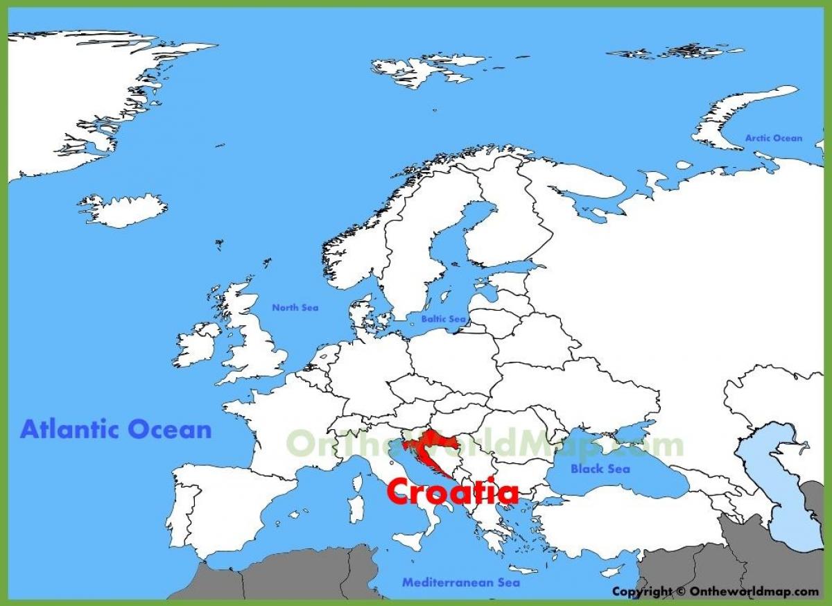 horvātija atrašanās vietu uz pasaules kartes