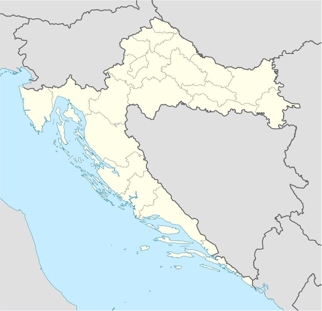 horvātija atrašanās vietu kartē