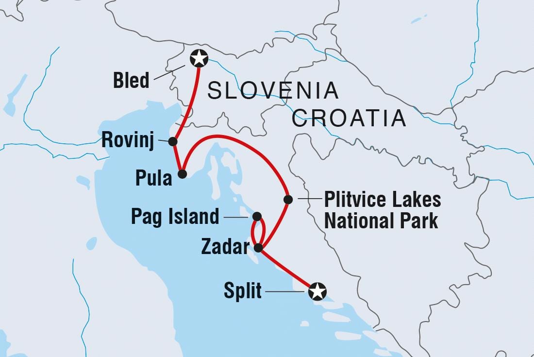 plitvice horvātija karte