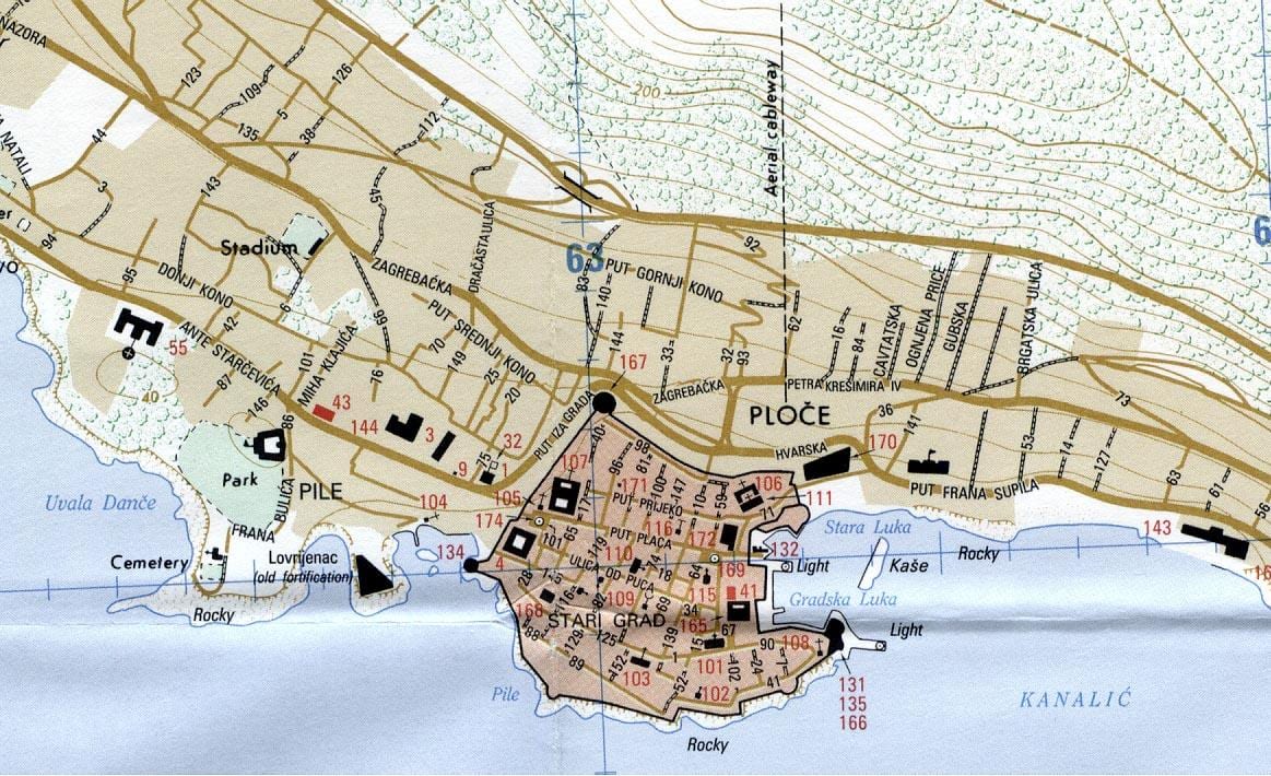 karte rijeka, horvātija