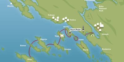 Adrijas jūras piekrastē horvātijā karte