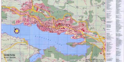 Karte horvātija, sibenik