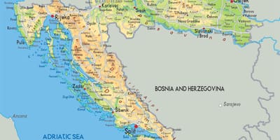 Horvātija kartē
