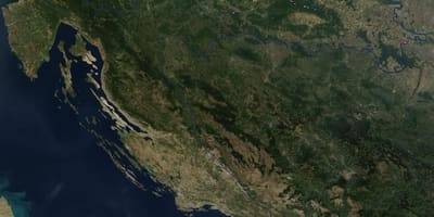 Karte horvātija satelītu
