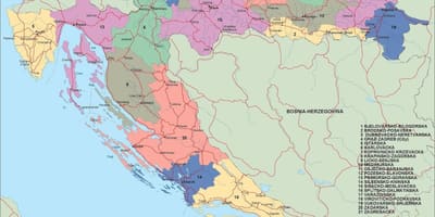 Karte horvātija politisko 