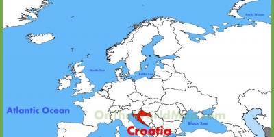 Horvātija atrašanās vietu uz pasaules kartes