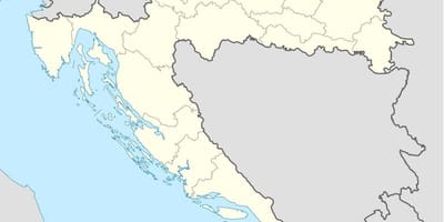 Horvātija atrašanās vietu kartē