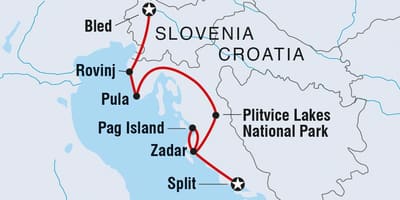 Plitvice horvātija karte