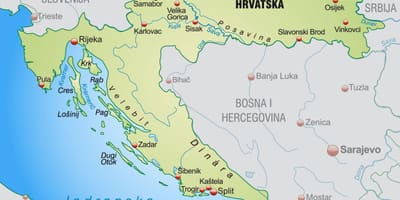 Ziemeļu horvātija karte